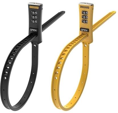Picture of OnGuard Zapicie rowerowe ONGUARD 8078 Zip Lock Pack - 10mm 180cm - SZYFR black/yellow zestaw 2 szt (NEW)