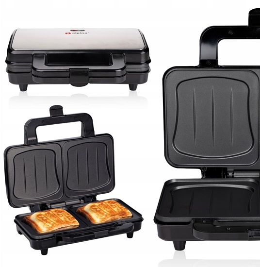 Изображение Opiekacz Alpina Opiekacz do kanapek XL ALPINA 900w czarny