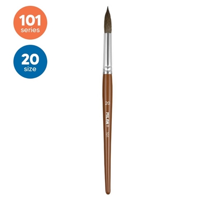Изображение Otiņa 101 Nr.20 apaļa, kazas spalva + sintētiskie sari, MILAN