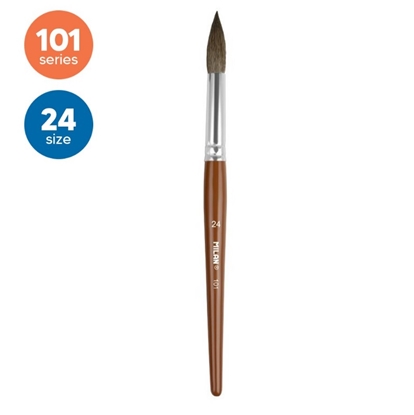Изображение Otiņa 101 Nr.24 apaļa, kazas spalva + sintētiskie sari, MILAN