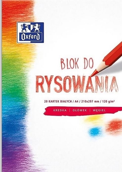 Picture of Oxford Blok rysunkowy A4 20k biay 20szt.