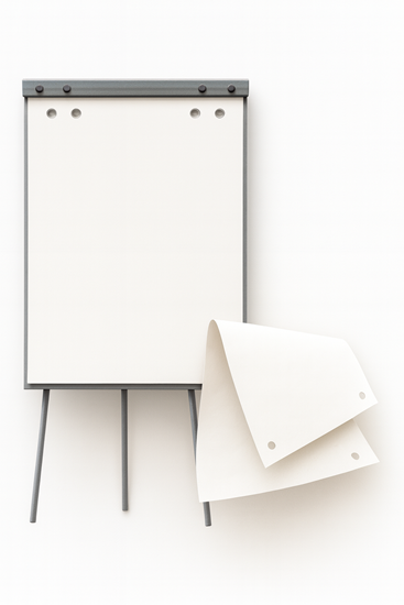 Изображение Papīra bloks 20 lap. Flipchart 60x85cm, balts,