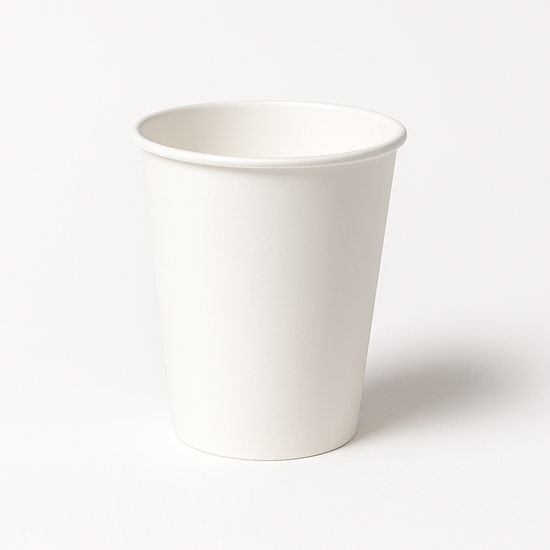 Изображение Papīra glāzes 240ml ( 8oz), "White", baltas, 50gab.  ( kastē: 20 iep.)