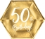 Изображение Party Deco Talerzyki 50th Birthday, zoty, 20cm one size