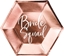 Attēls no Party Deco Talerzyki róowe zoto Bride Squad - 23 cm - 6 szt. uniwersalny (38426-uniw) - 38426-uniw