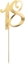 Picture of Party Deco Topper na tort "18", zoty, 20.5cm one size