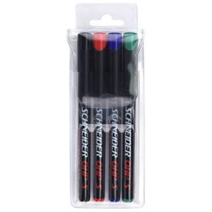 Изображение Perm.marķieru 220S(0.4mm) komplekts 4 krāsas, Schneider