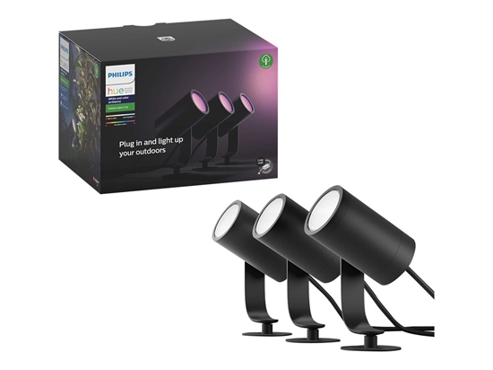 Picture of Philips Hue Lily Outdoor Spot base set 3x8W 24V | Hue White and Color Ambiance
