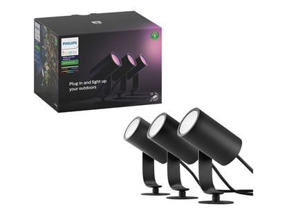Attēls no Philips Hue Lily Outdoor Spot base set 3x8W 24V | Hue White and Color Ambiance