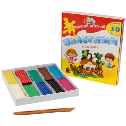 Attēls no Plastilīns 10 krāsas 200 gr. ZPG