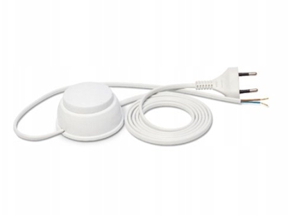 Attēls no Plastrol Przyczacz with flat plug and foot switch for lamps, two-wire 250V 2,5A PWN-2/2X0,5/1,9 WHITE