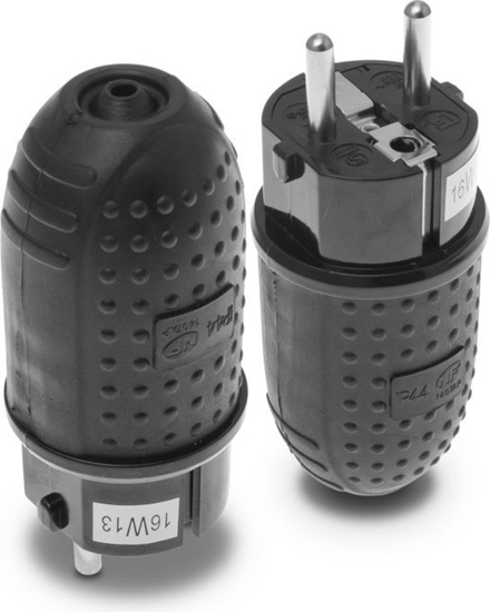 Picture of Plastrol Wtyczka prosta 10/16A z/u 230V IP44 czarna (T-00206)