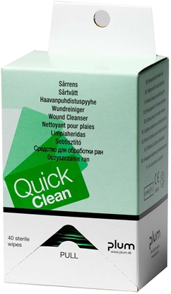 Изображение Plum Chusteczki do oczyszczania ran PLUM QuickClean, wkad, 40 szt.