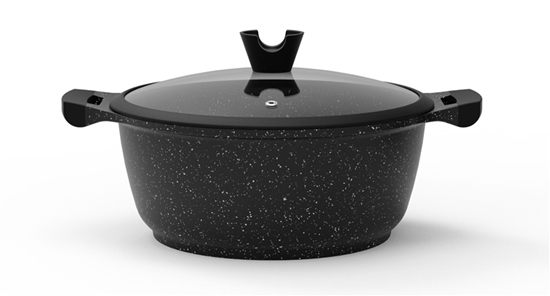Picture of Pot Domoletti Black Marble  28 cm  6.1 l(Boj.iepak)