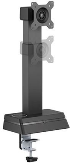 Picture of Powerton Powerton ERGO LEVION Uchwyt monitora z automatycznie regulowan wysokoci, czarna, 10KG, zacisk, 17"-32", adowarka indukcyjna