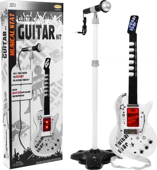 Picture of ProNice Gitara elektryczna + Mikrofon dla dzieci 6+ Instrument muzyczny Dwiki + wiata