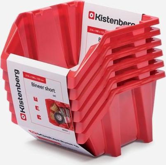 Picture of Prosperplast KUWETY 12 BINEER SHORT 6 SZT. CZERWONE 214x198x238mm KBISS22-3020