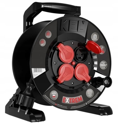 Attēls no Przeduacz bbnowy EXTREME LINE 4 gniazda z/u IP44 16A H05RR-F 3x1,5 15m czarny W-100022