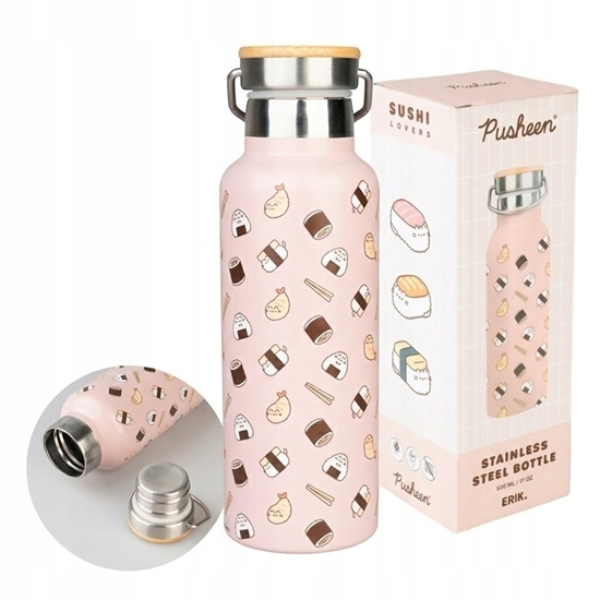 Изображение Pusheen Pusheen - Butelka termiczna ze stali nierdzewnej z uchwytem z kolekcji Sushi Roll 500 ml