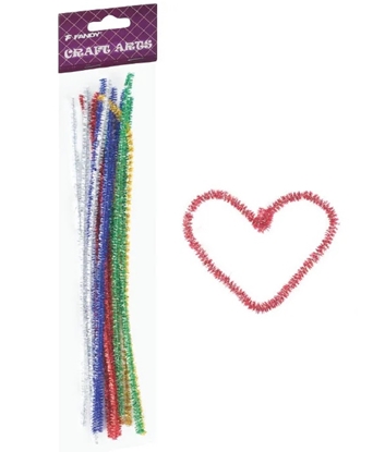 Attēls no Pūkainas stieples 30 cm metalic asorti 25