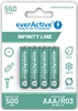 Picture of R03/AAA akumulatori 1.2V everActive Infinity line Ni-MH 550 mAh iepakojumā 4gb.