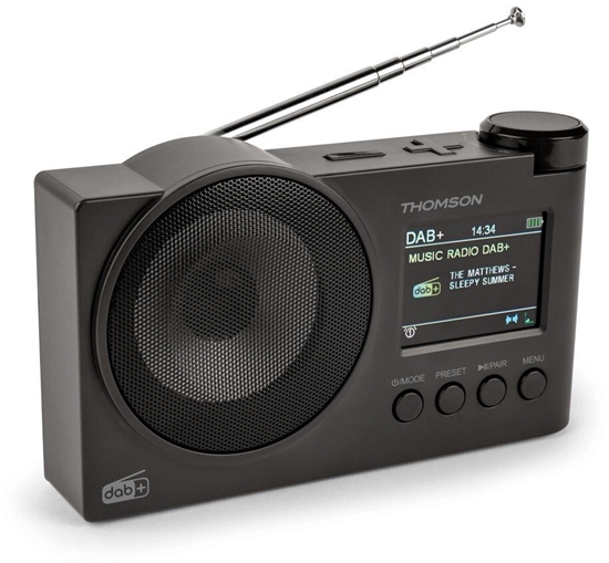 Picture of Radio Thomson Przenone radio FM DAB+ z funkcj Bluetooth USB Thomson RT400DABBTBK