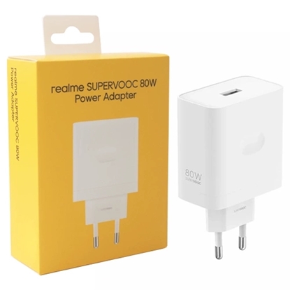 Picture of Realme VCB8OAEH SUPERVOOC 80W USB-A strāvas adapteris White