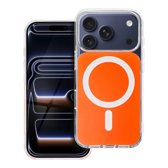 Изображение Riff Fusion MagCover aizmugures maks Apple iPhone 16e / iPhone 17e Hermes orange