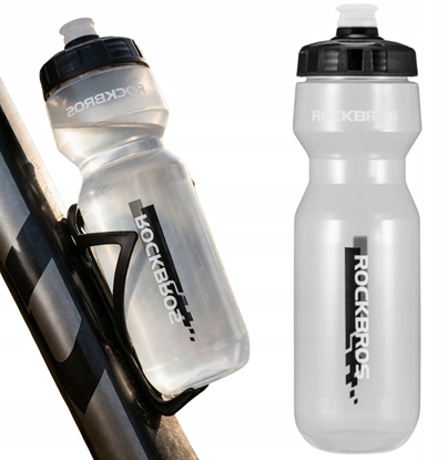 Picture of RockBros Bidon rowerowy Rockbros 750 ml - przezroczysty z czarnym ustnikiem