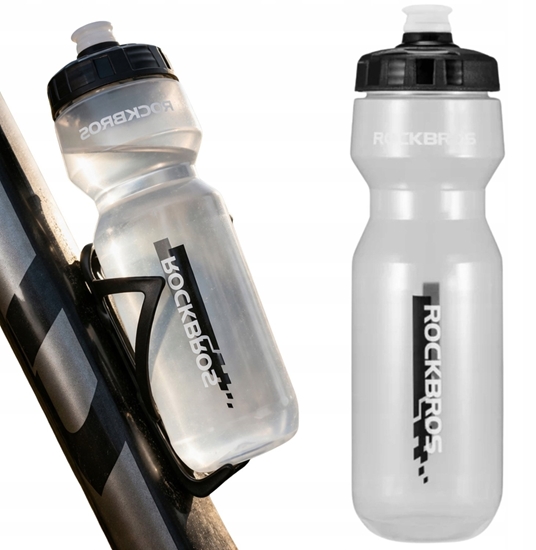 Picture of RockBros Bidon rowerowy Rockbros 750 ml - przezroczysty z czarnym ustnikiem