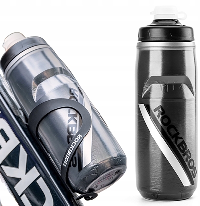 Picture of RockBros Bidon termiczny Rockbros rowerowy 620 ml bez BPA - gradient czarny