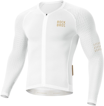 Picture of RockBros Koszulka rowerowa Rockbros YDCX008 Diamond z dugim rkawem rozmiar XS - biaa