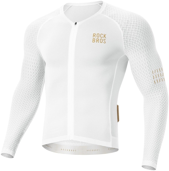 Picture of RockBros Koszulka rowerowa Rockbros YDCX008 Diamond z dugim rkawem rozmiar XS - biaa