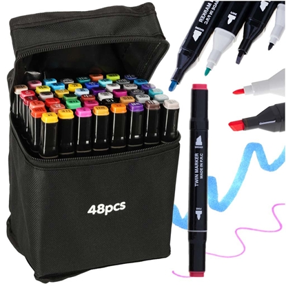 Attēls no RoGer Double-sided alcohol markers 48pcs.