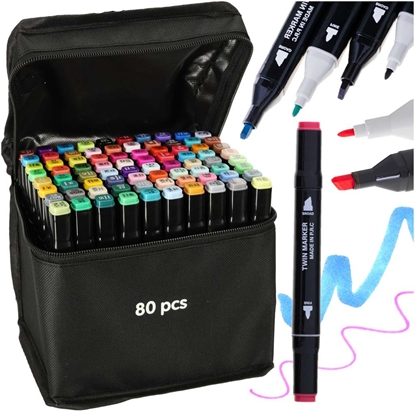 Изображение RoGer Double-sided alcohol markers 80pcs.