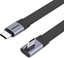 Picture of Roline Cable USB4 2.0, Flat, Straight-90° Angled, with Emark, C–C, M/M, 8K UHD-2, 80Gbit/s, 240W, black, 0.8 m