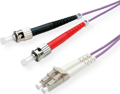 Изображение Roline Fibre Optic Jumper Cable, 50/125µm, LC/ST, OM4, violet, 3 m