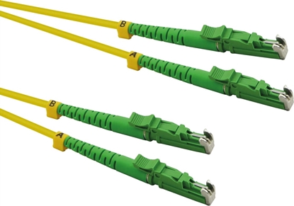 Attēls no Roline FO Jumper Cable Duplex, 9/125µm, OS2, LSH/LSH, APC Polish, LSOH, yellow, 5 m