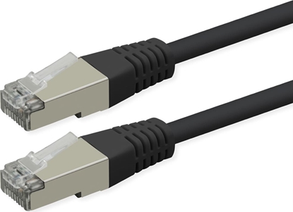 Attēls no Roline S/FTP (PiMF) Patch Cord, Cat.6 (Class E), PoE, black, 2 m