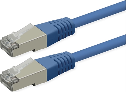 Attēls no Roline S/FTP (PiMF) Patch Cord, Cat.6 (Class E), PoE, blue, 1 m