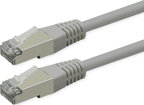 Picture of Roline S/FTP (PiMF) Patch Cord, Cat.6 (Class E), PoE, grey, 0.5 m