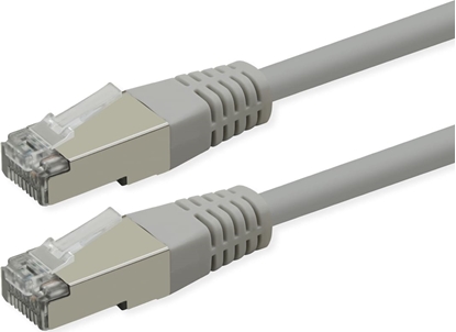 Attēls no Roline S/FTP (PiMF) Patch Cord, Cat.6 (Class E), PoE, grey, 7 m
