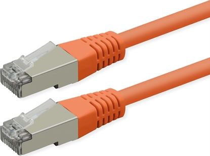 Attēls no Roline S/FTP (PiMF) Patch Cord, Cat.6 (Class E), PoE, orange, 10 m