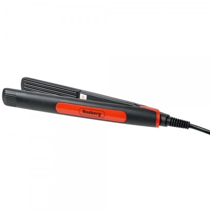Picture of Rosberg 55551101AR, Hair Straightener, 35W, Aluminum Wavy Plates, Black/Red