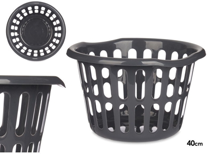 Изображение Round basket 40 cm, anthracite, 25×40×40 cm, 85320, Kipit