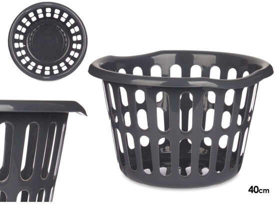 Изображение Round basket 40 cm, anthracite, 25×40×40 cm, 85320, Kipit