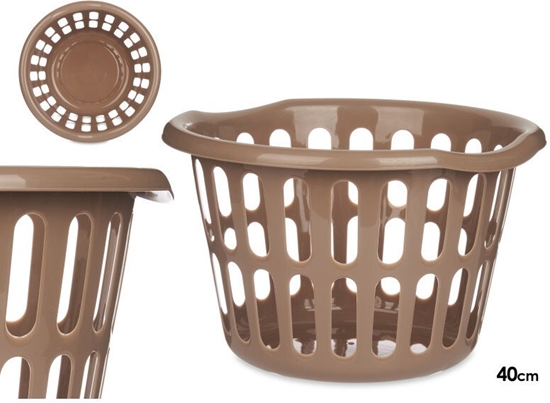 Изображение Round basket 40 cm, taupe, 25×40×40 cm, 85319, Kipit