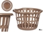 Attēls no Round basket 40 cm, taupe, 25×40×40 cm, 85319, Kipit
