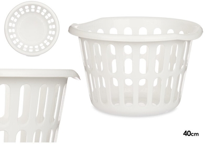 Изображение Round basket 40 cm, white, 25×40×40 cm, 85318, Kipit