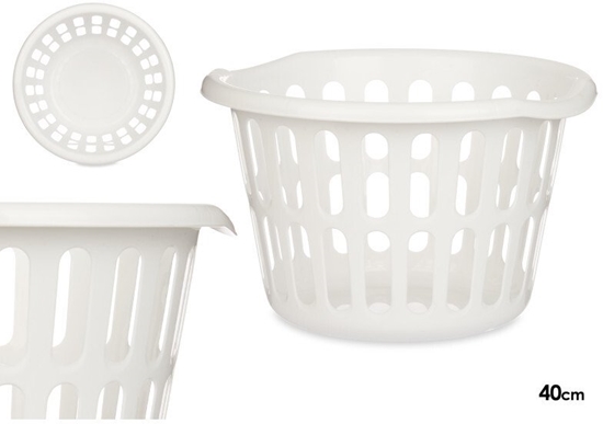 Изображение Round basket 40 cm, white, 25×40×40 cm, 85318, Kipit
